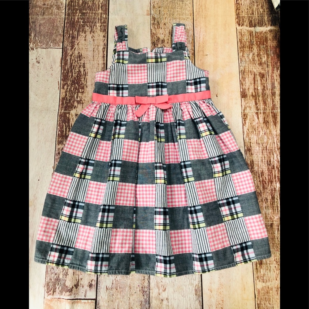 Gymboree gingham mixed plaid‎ dress size 5